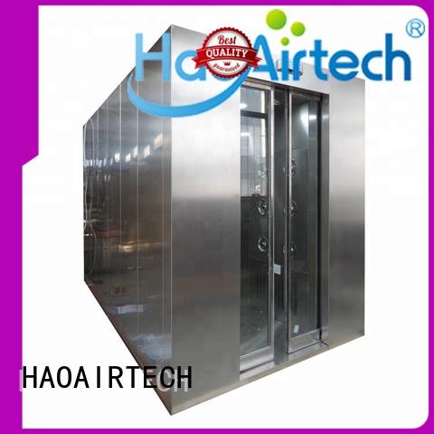 HAOAIRTECH air shower clean room with automatic swing door for ten person