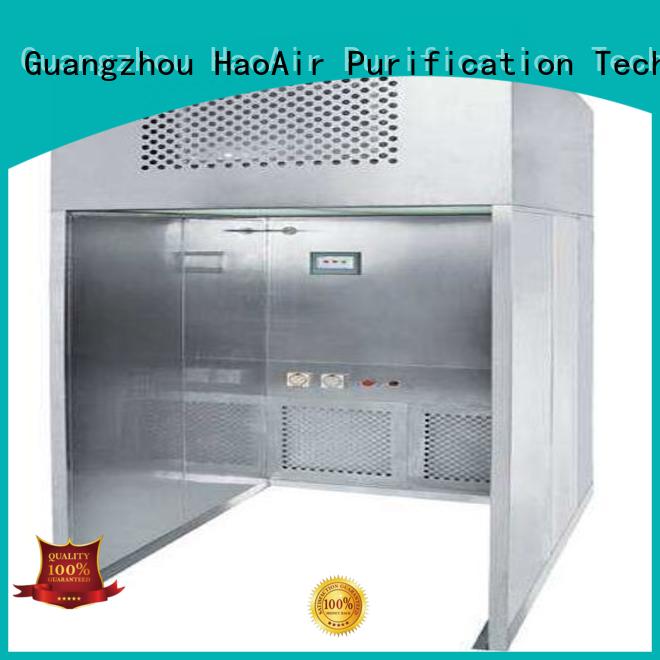 HAOAIRTECH down flow containment dispensing booth with lcd touchable screen display for biological pharmacy