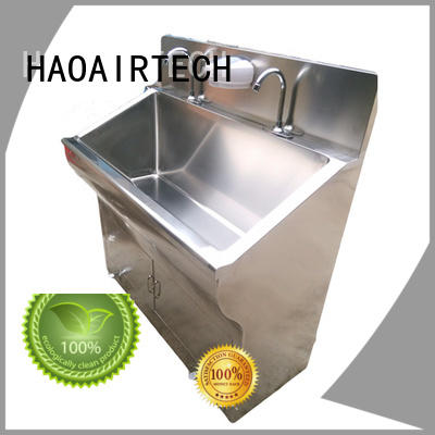 HAOAIRTECH surgical scrub sink with stainless steel for hospital operating room