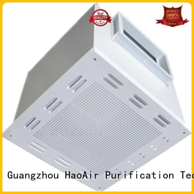 high efficiency hepa filter box with internal fan for for non uniform clean rooms