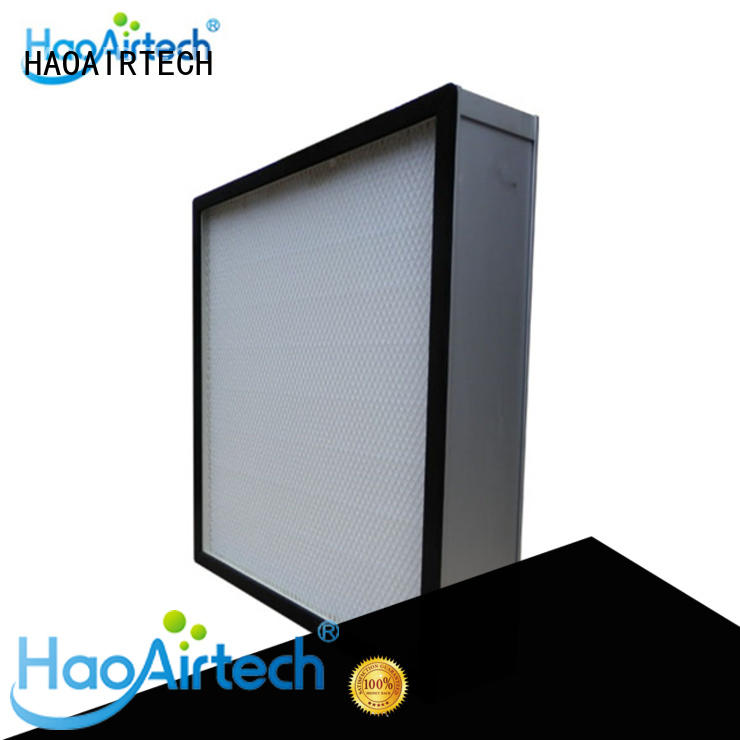 HAOAIRTECH air filter hepa with al clapboard for dust colletor hospital