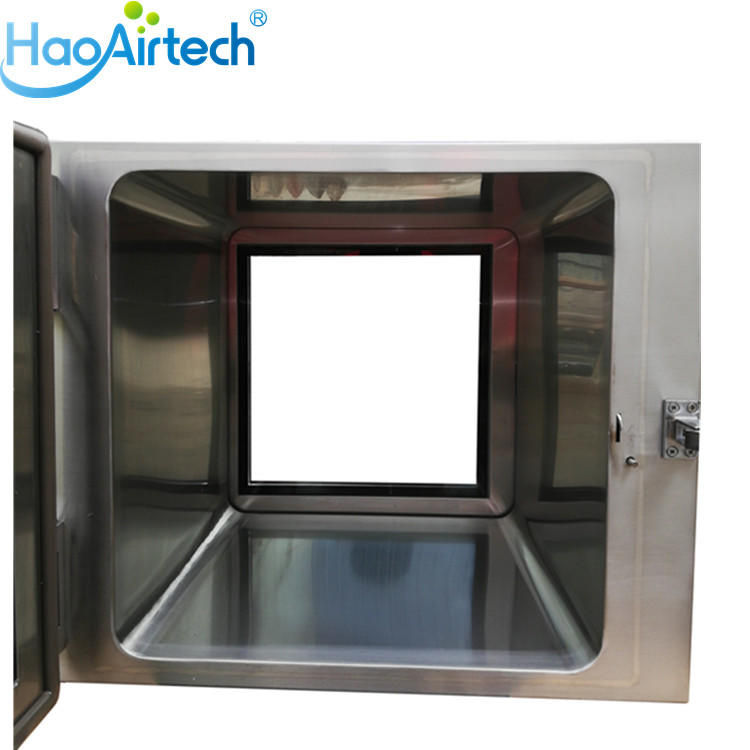 negative pressure cleanroom pass box with laminar air flow for electronics factory-1