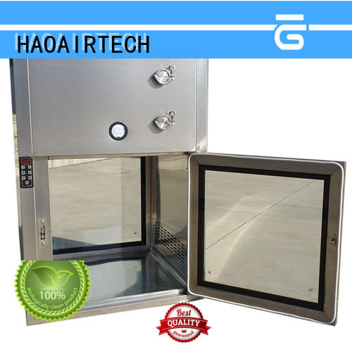 HAOAIRTECH dynamic pass box with arc design gmp standard for electronics factory