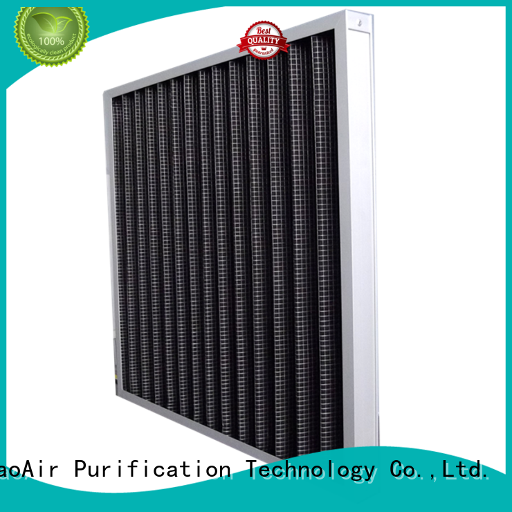 v bank filter with granular carbon for chemical filtration HAOAIRTECH