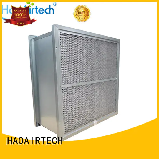 HAOAIRTECH Rigid box filter with two side flang for food and beverage