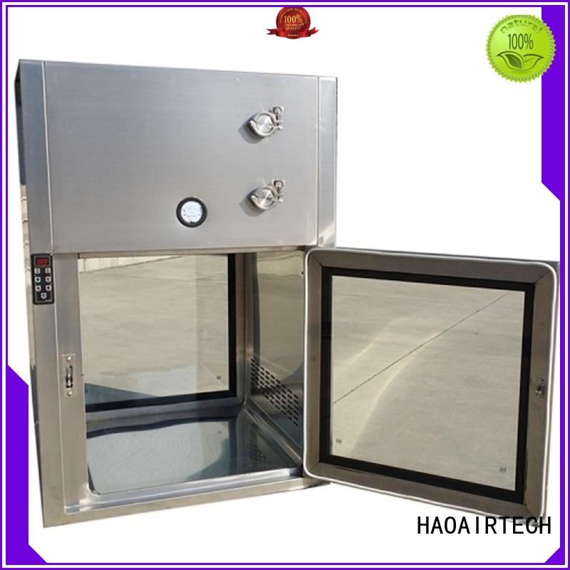 HAOAIRTECH negative pressure pass through box with baked painting for clean room purification workshop