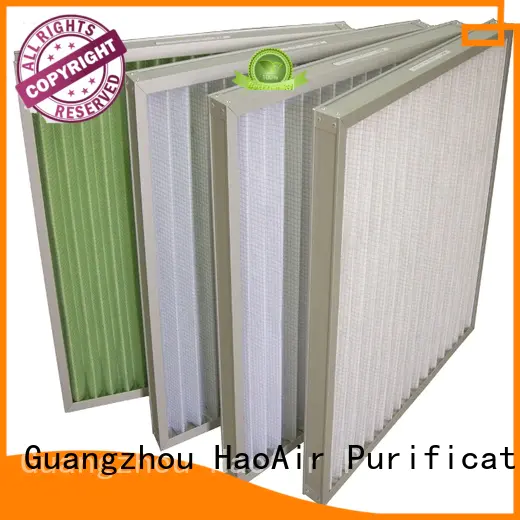 HAOAIRTECH Pleated Air Filter with metal frame for central air conditioning and centralized ventilation system