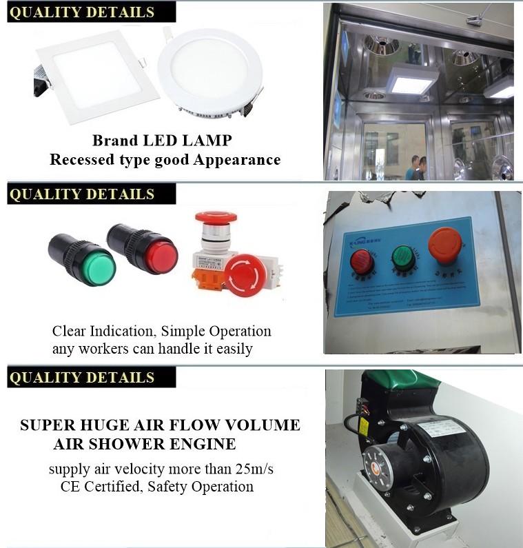 HAOAIRTECH sus shower air with automatic swing door for large scale semiconductor factory-3