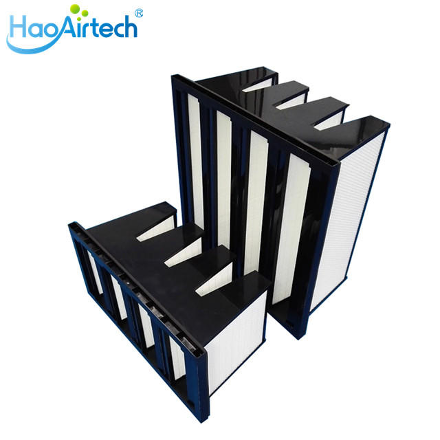 HAOAIRTECH mini pleats hepa filter h12 with flanger for dust colletor hospital-2