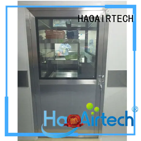 HAOAIRTECH negative pressure cleanroom pass box with baked painting for hvac system