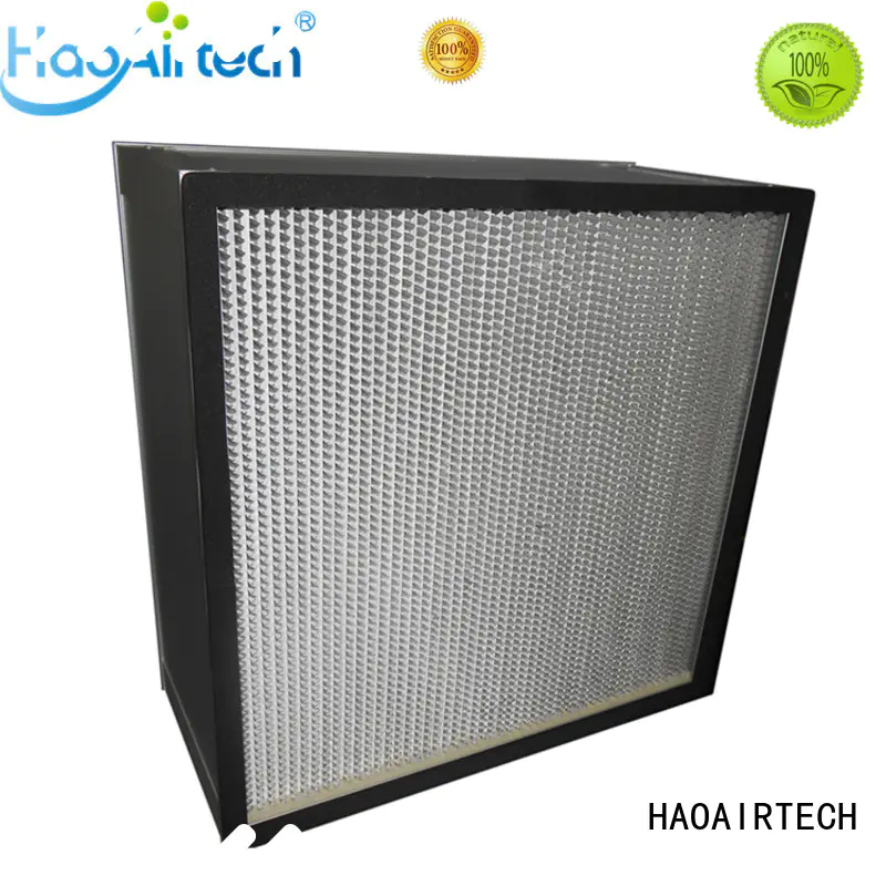 HAOAIRTECH hepa filter h14 with al clapboard for dust colletor hospital