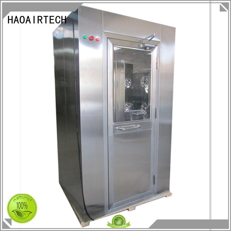 vertical air shower clean room with automatic swing door for ten person