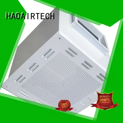 HAOAIRTECH terminal hepa filter box with internal fan for cleanroom ceiling