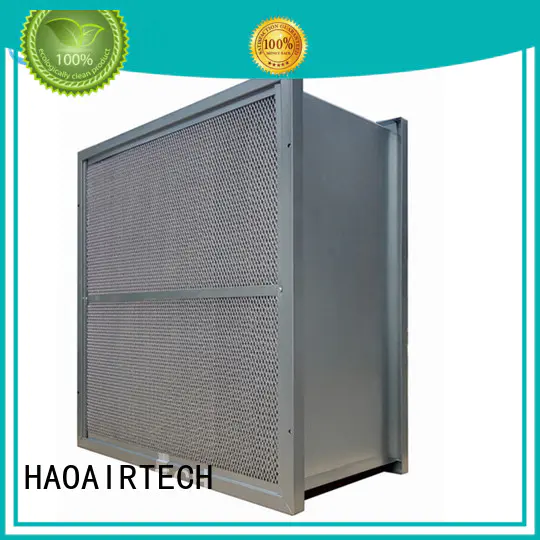 HAOAIRTECH high efficiency hepa air filters for home with alu frame for filtration pharmaceutical factory