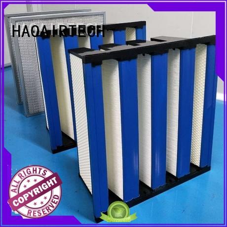 HAOAIRTECH mini pleats hepa filter h12 with flanger for dust colletor hospital