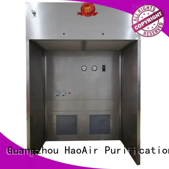 HAOAIRTECH sampling booth with lcd touchable screen display for pharmacon
