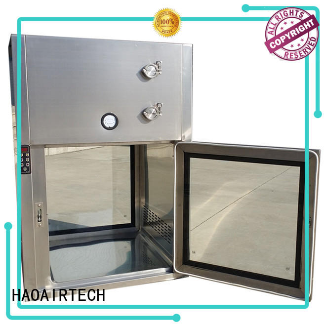 HAOAIRTECH coldrolled steel dynamic pass box with conveyor line for cargo