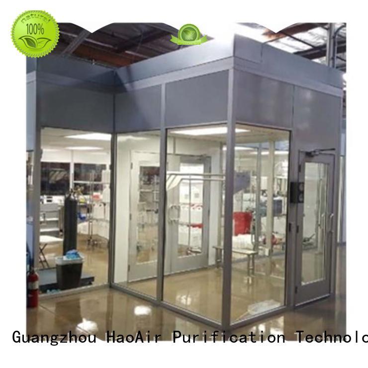 HAOAIRTECH high efficiency clean room construction with antistatic vinyl curtain for semiconductor factory