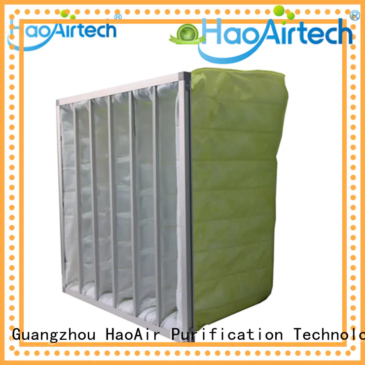 HAOAIRTECH glass pocket air filter with multi pocket for central air conditioning ventilation system